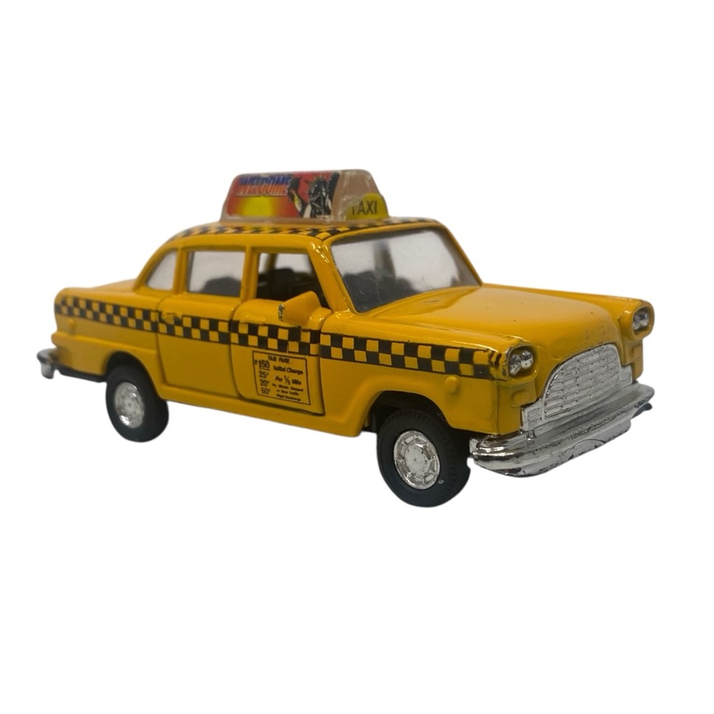 Checker Taxi‎ Cab 4.5” Pull-Back Motor Diecast car